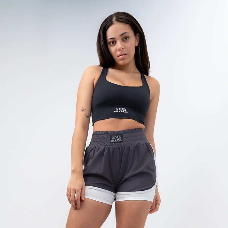 2BOLD Kids 2-in-1 MMA Shorts With Built-in Compression Liner - BJJ, Boxing, Swimming Board Shorts
